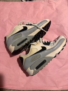Nike Air Max Low-Top Sneakers in Cream, Gray & Black